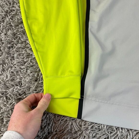 Footjoy Quarter Zip Sweater Mens Medium M Green Golf Stretch Performance Striped - Picture 5 of 12